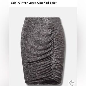 Torrid stretchy side cinched glitter skirt